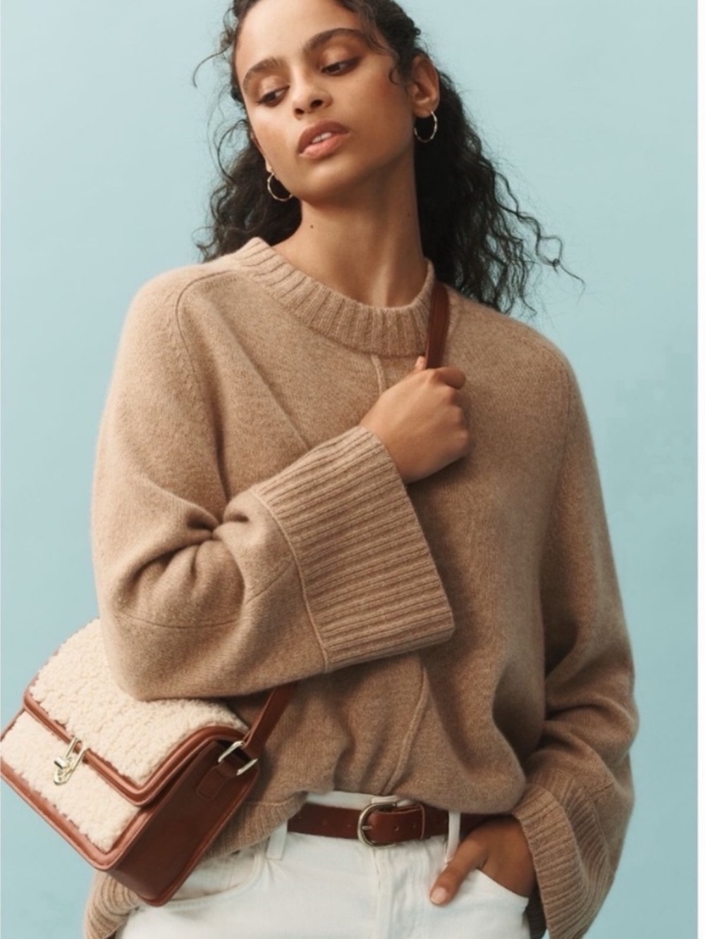 NWT Anthropologie The Chandler Cashmere Crew-Neck Relaxed Pullover Sweater XL - Picture 6 of 13